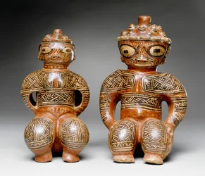 Zwei sitzende Figuren, Nosara, Nicoya, 800-1100